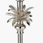 Trafalgar Nickel Metal Palm Tree Table Lamp Base with Athira 30cm Multi Chevron Design Mushroom Pleat Tapered Lamp Shade
