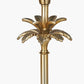 Trafalgar Gold Metal Palm Tree Floor Lamp Base with Harry 45cm Black Cotton Mix Cylinder Lampshade