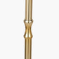 Trafalgar Gold Metal Palm Tree Floor Lamp Base with Stellan 45cm Black Slubbed Faux  Silk Gold Lined Cylinder Lampshade