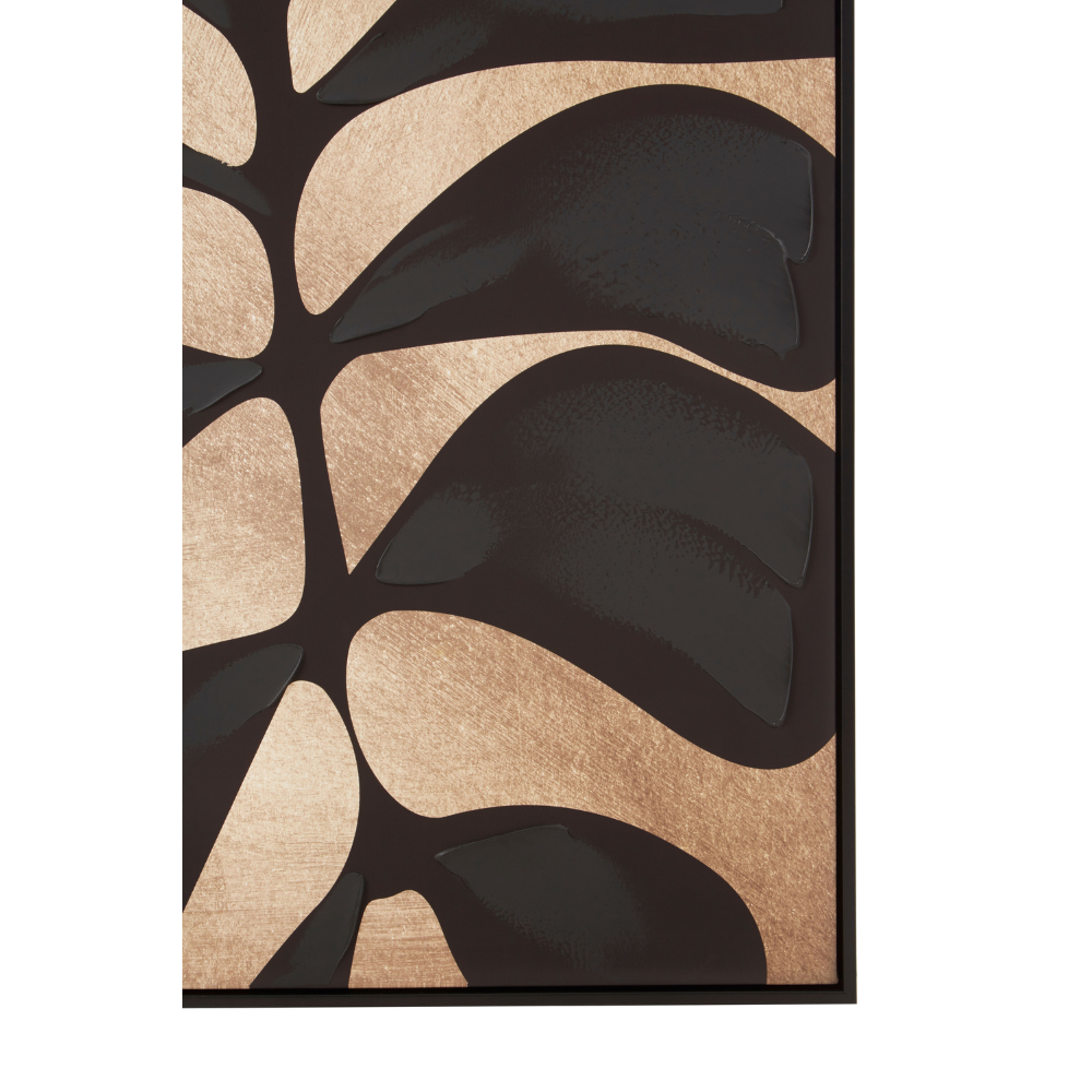 Astratto_Canvas_Black_Leaf_Design_Wall_Art_interia.co.uk