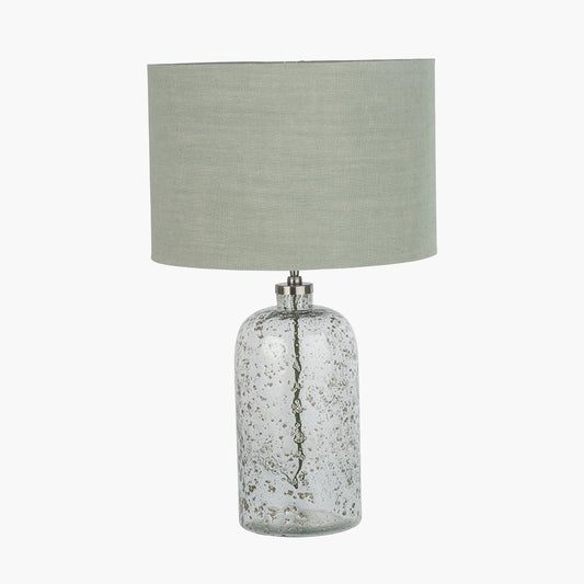 Chinon Glass Table Lamp Base and Shade Moss