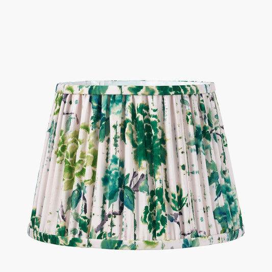 Kyoto Flower 14 Pleated Shade Emerald