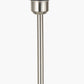 Sesvenna Brushed Silver Metal Stick Floor Lamp Base with Porcelaine de Chine 45cm Drum Shade Cobalt