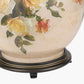 Classic Rose Large Glass Table Lamp Base with Coast 40cm Cream Calico Tapered Lampshade
