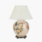 Classic Rose Large Glass Table Lamp Base with Bacall 45cm Almond Silk Knife Pleat Empire Lampshade