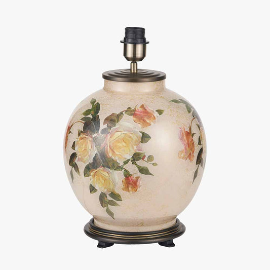 Classic Rose Large Glass Table Lamp Base