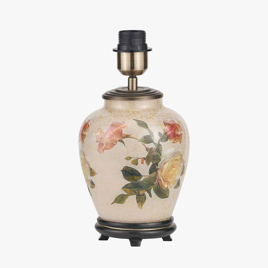 Classic Rose Small Glass Table Lamp Base
