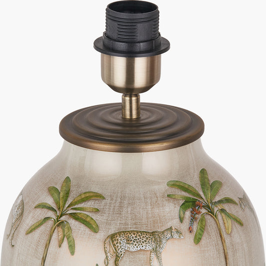 Safari Tall Glass Table Lamp Base