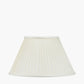 Safari Medium Glass Table Lamp Base with Bacall 40cm Almond Silk Knife Pleat Empire Lampshade