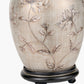 Honeysuckle Medium Glass Table Lamp Base with Edward 35cm Natural Linen Cylinder Lampshade