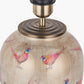 Pheasant Medium Glass Table Lamp Base with Bacall 35cm Almond Silk Knife Pleat Empire Lampshade