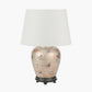 Butterflies Small Glass Table Lamp Base with Adelaide 30cm Ivory Tapered Cotton Mix Lampshade