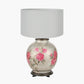 Rhododendron Large Glass Table Lamp Base with Harry 45cm Ivory Cotton Mix Cylinder Lampshade