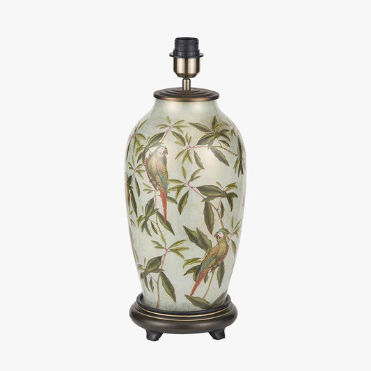 Parrot Tall Glass Table Lamp Base