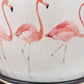 Flamingo Medium Glass Table Lamp Base with Bacall 40cm Almond Silk Knife Pleat Empire Lampshade