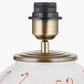 Flamingo Medium Glass Table Lamp Base with Bacall 40cm Almond Silk Knife Pleat Empire Lampshade