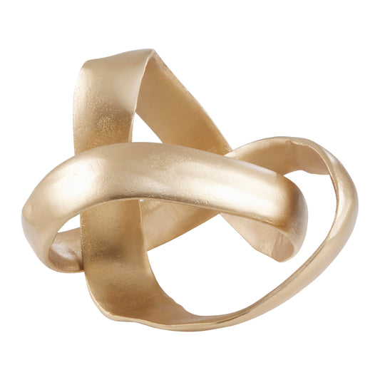 Prato Gold Finish Aluminium Knot Sculpture