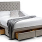 Wilton 4 Drawer 150cm King Bed - Grey Linen