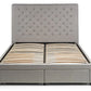 Wilton 4 Drawer 150cm King Bed - Grey Linen