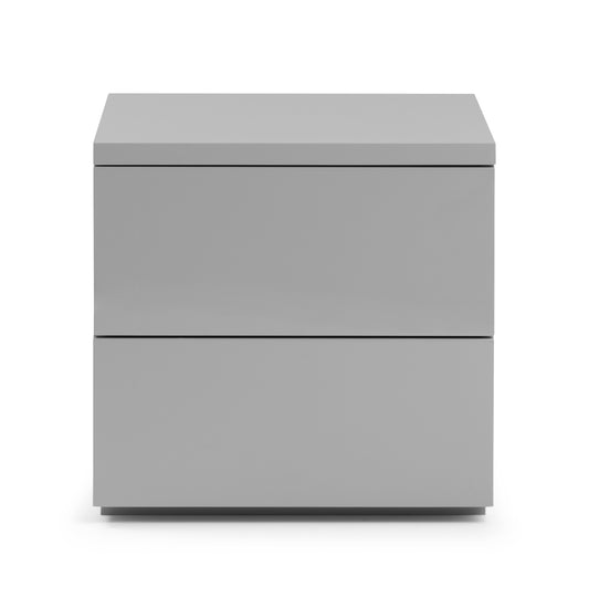 Monaco 2 Drw Bedside - Grey Gloss