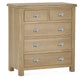 Memphis Limed Oak 3 + 2 Drawer Chest