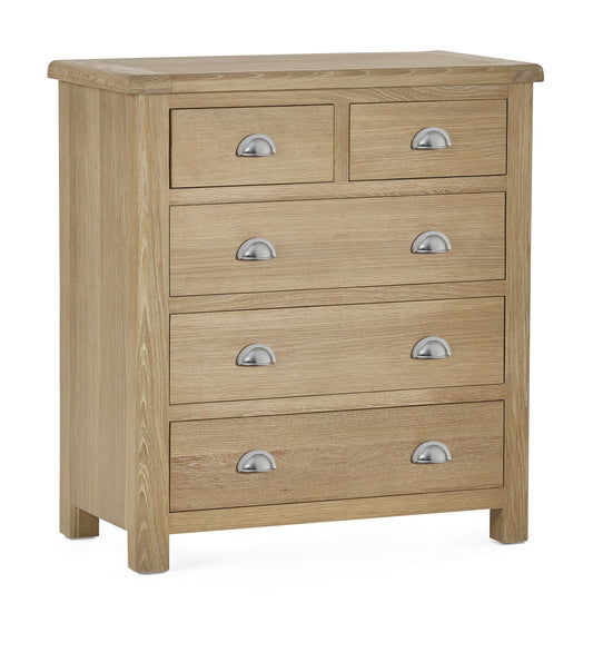 Memphis Limed Oak 3 + 2 Drawer Chest