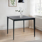 Miami Square Stone Top Dining Table - Slate Grey