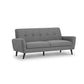 Monza 3 Seater Compact Retro Sofa - Grey