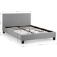 Rialto 150cm King Bed  Light Grey