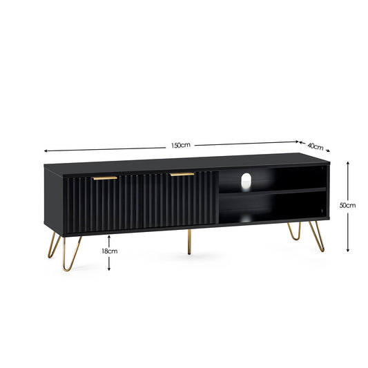 Murano Tv Unit - Matt Black