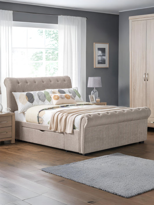 Ravello 2 Drawer Storage 150cm King Bed