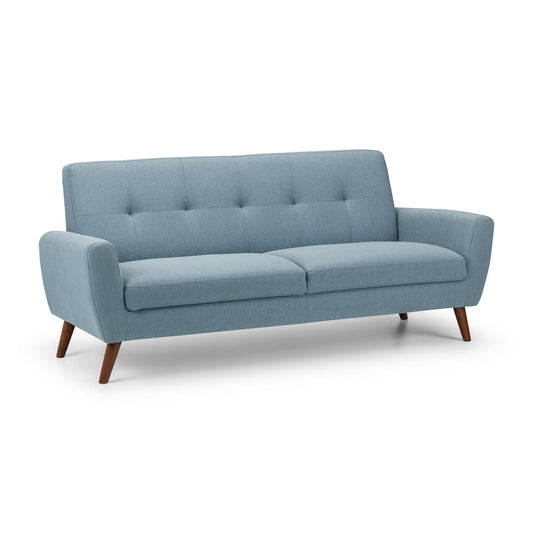 Monza 3 Seater Compact Retro Sofa - Blue