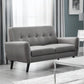 Monza 2 Seater Compact Retro Sofa - Grey