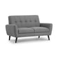 Monza 2 Seater Compact Retro Sofa - Grey