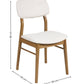 Theia White Boucle Upholstered Dining Chairs