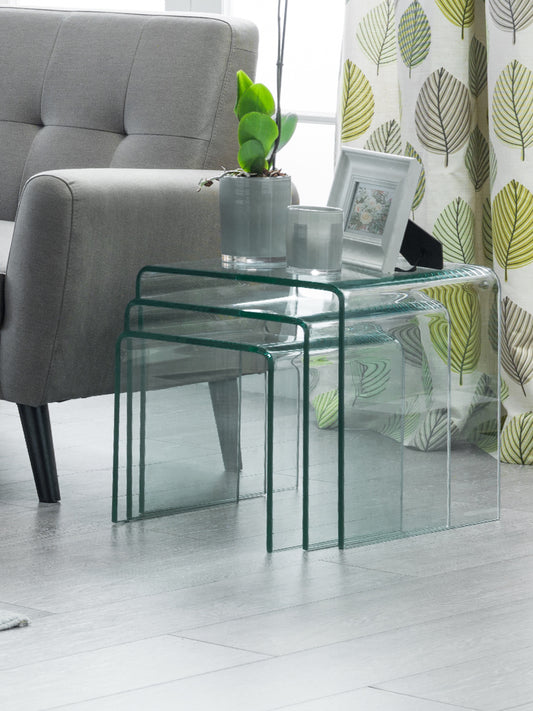 Amalfi Bent Glass Nest Of Tables
