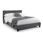 Rosa Grey Velvet Upholstered 90cm Single Bed
