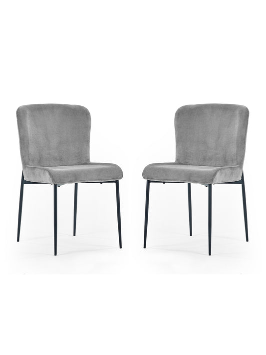 Set of 2 Leonie Dining Chairs - Grey