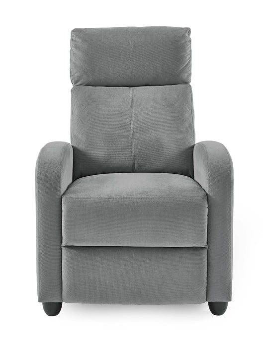 Vivo Grey Chenille Reclining Arm Chair