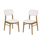 Theia Set of 2 White Boucle Upholstered Dining Chairs
