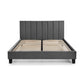 Rosa Grey Velvet Upholstered 120cm Small Double Bed
