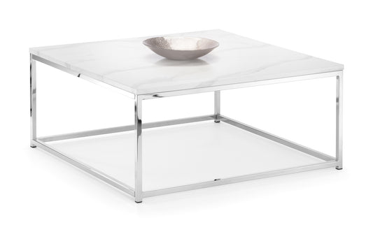 Scala White Marble Top Coffee Table