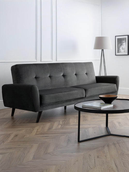 Monza 2 Seater In Dark Grey Velvet