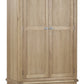 Memphis Limed Oak 2 Door 1 Drawer Wardrobe