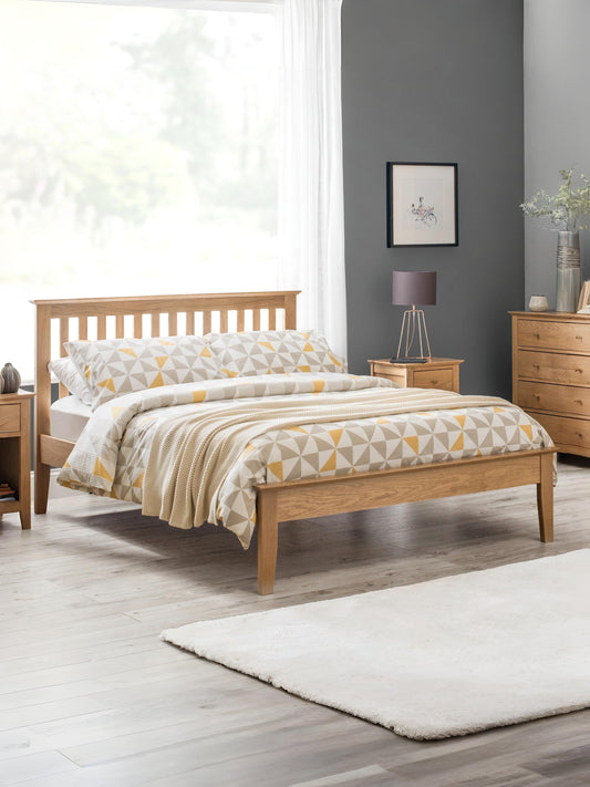Salerno 150cm King Bed - Oak