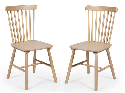 Set of 2 Sakura Oak Dining Chairs