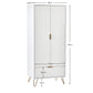 Murano 2 Door 1 Drawer Wardrobe - Matt White