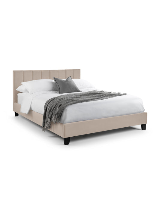 Rosa Cream Velvet Upholstered 90cm Single Bed