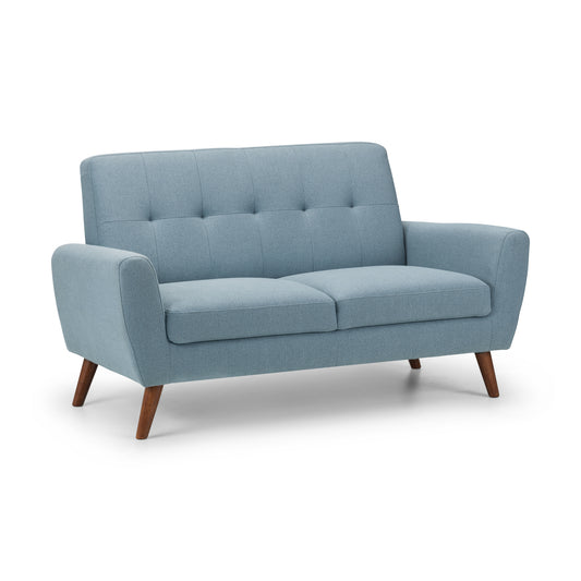 Monza 2 Seater Compact Retro Sofa - Blue