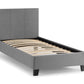 Rialto 90cm Single Bed  Light Grey